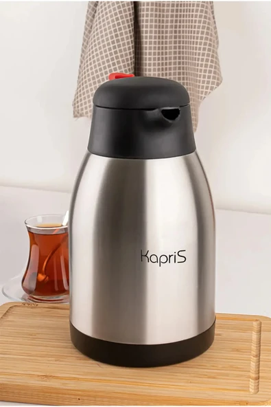 Kapris 2 lt Çift Kat Çelik Termos Çay Termosu 8-10 Saat Sıcak Soğuk ürün görseli 1