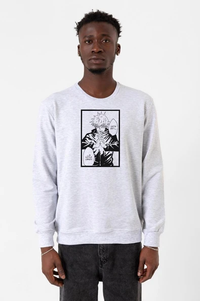 Jujutsu Kaisen Anime Satoru Gojo Lets Get A Little Crazy Karmelanj Erkek 2ip Sweatshirt ürün görseli 1