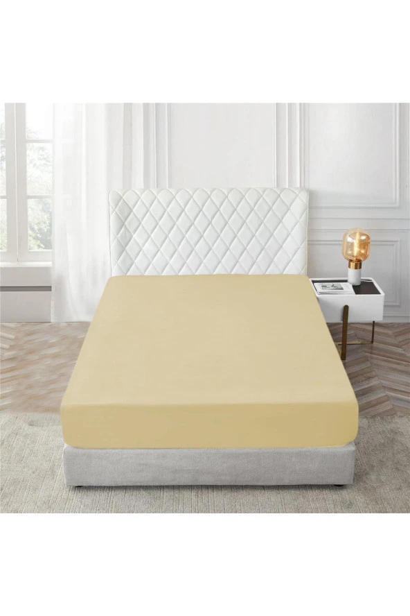 Fitted Lastikli Kumaş Çarşaf Yastık Kılıflı Yatak Çarşafı Tek Kişilik 100 x 200 cm 100836 KASA -299 ürün görseli 1
