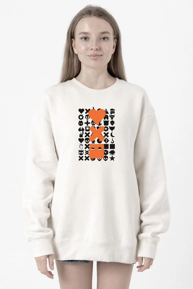 Love Death Robots Orange Beyaz Kadın 2ip Sweatshirt ürün görseli 1