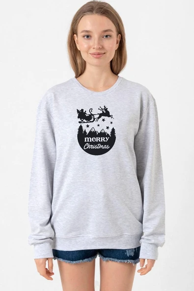 Merry Christmas Sleigh Grimelanj Kadın 2ip Sweatshirt ürün görseli 1