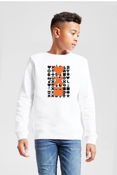 Love Death Robots Orange Beyaz Çocuk 2ip Sweatshirt ürün görseli 1