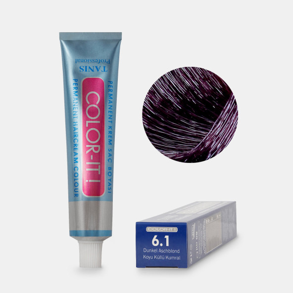 Kalıcı Saç Boyası COLOR-IT 6.1 Koyu Küllü Kumral ürün görseli 1