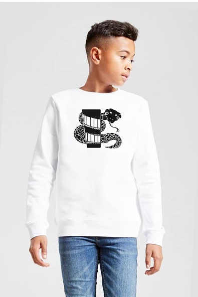 Monogatari Anime Nadeko Snake Symbol Beyaz Çocuk 2ip Sweatshirt ürün görseli 1