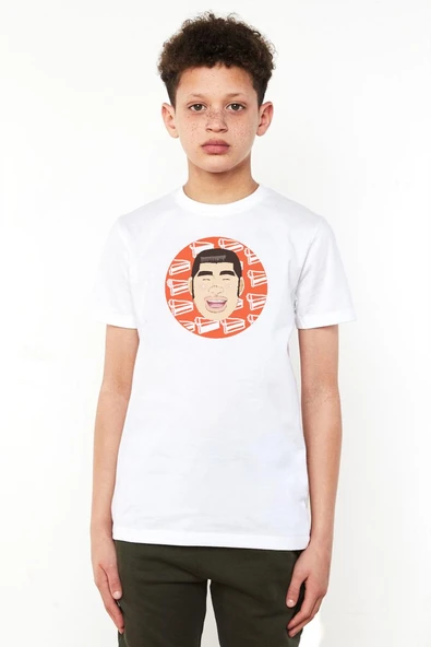 Monogatari Anime Takeo Gouda Circle Poster Beyaz Çocuk Bisikletyaka Tshirt ürün görseli 1