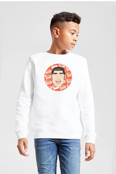 Monogatari Anime Takeo Gouda Circle Poster Beyaz Çocuk 2ip Sweatshirt ürün görseli 1