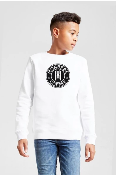 Monsta X Monbebe Coffee Beyaz Çocuk 2ip Sweatshirt ürün görseli 1