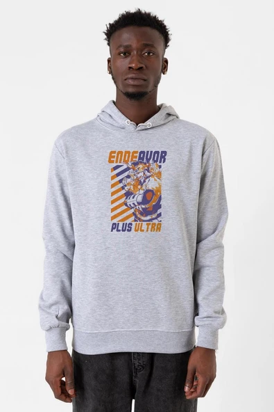 My Hero Academi Anime Endeavor Plus Ultra Grimelanj Erkek Kapşonlu 3ip Sweatshirt ürün görseli 1