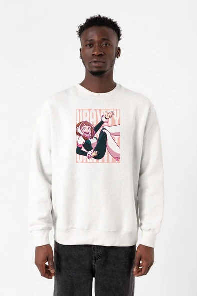 My Hero Academi Uravity Minimal Beyaz Erkek 2ip Sweatshirt ürün görseli 1