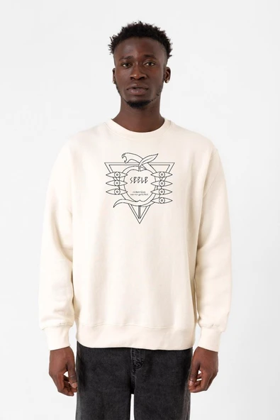 Neon Genesis Evangelion Seele Logo Ekru Erkek 2ip Sweatshirt ürün görseli 1