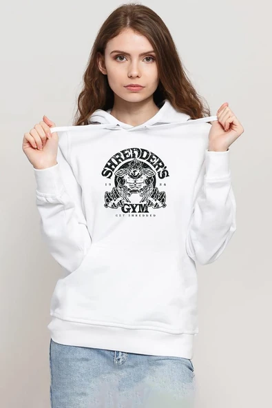 Ninja Turtles Shredder's Gym Beyaz Kadın 3ip Kapşonlu Sweatshirt ürün görseli 1
