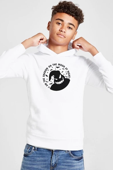 Oogie Boogie Beyaz Çocuk 3ip Kapşonlu  Sweatshirt ürün görseli 1