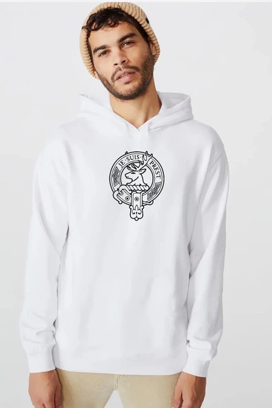 Outlander Je Suis Prest Beyaz Erkek 3ip Kapşonlu  Sweatshirt ürün görseli 1