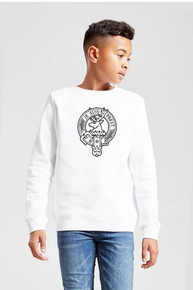 Outlander Je Suis Prest Beyaz Çocuk 2ip Sweatshirt ürün görseli 1