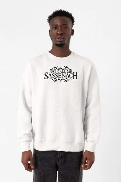 Outlander Just Call Me Sassenach Beyaz Erkek 2ip Sweatshirt ürün görseli 1