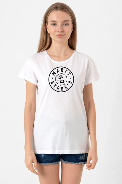 Ozark Marty Byrde's Logo Beyaz Kadın Bisikletyaka Tshirt ürün görseli 1