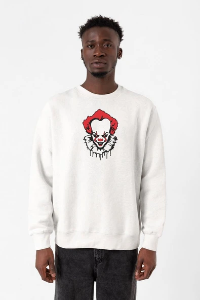 Pennywise Face Beyaz Erkek 2ip Sweatshirt ürün görseli 1