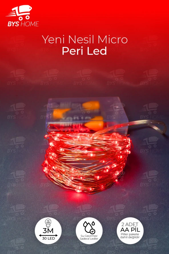 Peri Led 3 Metre Kırmızı Renk Dekoratif Aydınlatma ürün görseli 1