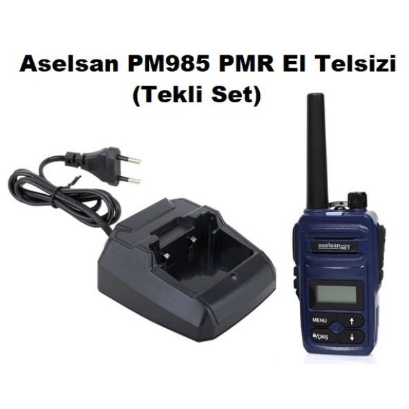 Aselsan PM985 12Km Açık Alan Mesafeli Pmr El Telsizi (Tekli Set) ürün görseli 1