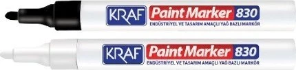 Kraf Paint Markör 830 Siyah Rötuş Boya Kalemi ürün görseli 1