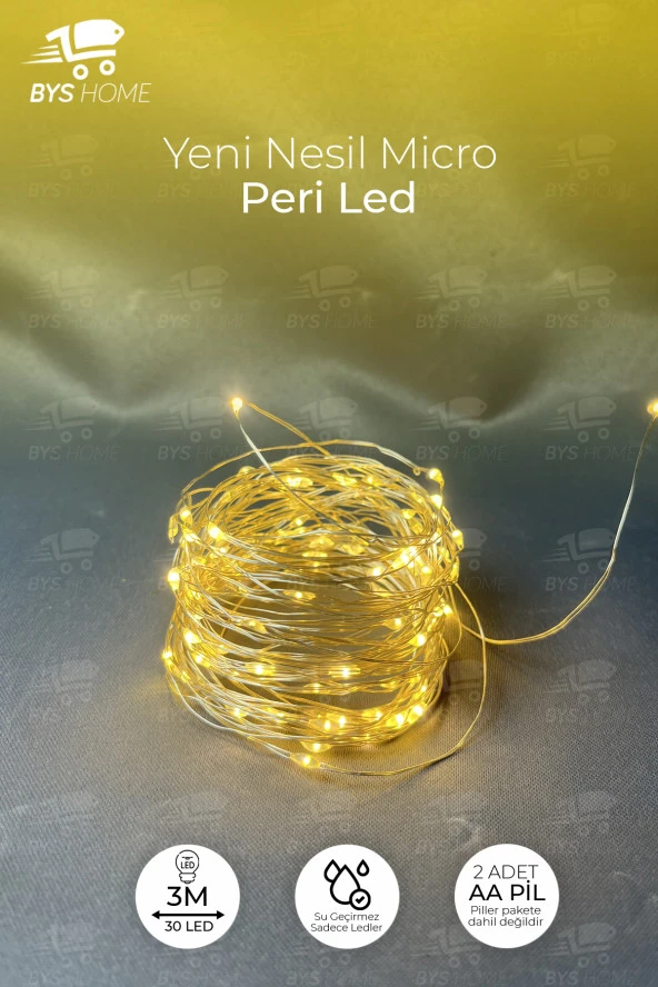 Peri Led Işık 3 Metre Sarı Pilli ürün görseli 1
