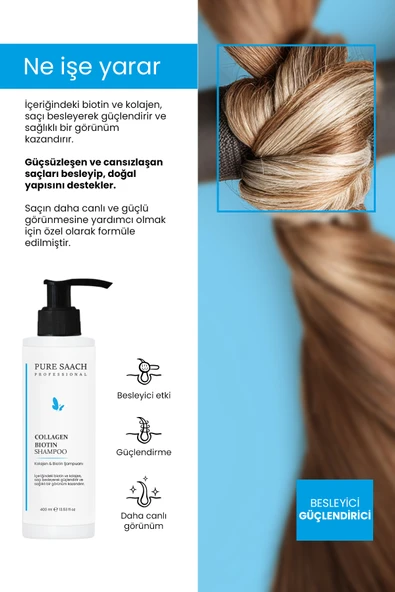 PURE SAACH PROFESSİONAL COLLOGEN&BİOTİN SHAMPOO - Resim 2