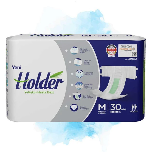 Holder 30 Adet Medium Yetişkin Hasta Bezi ürün görseli 1