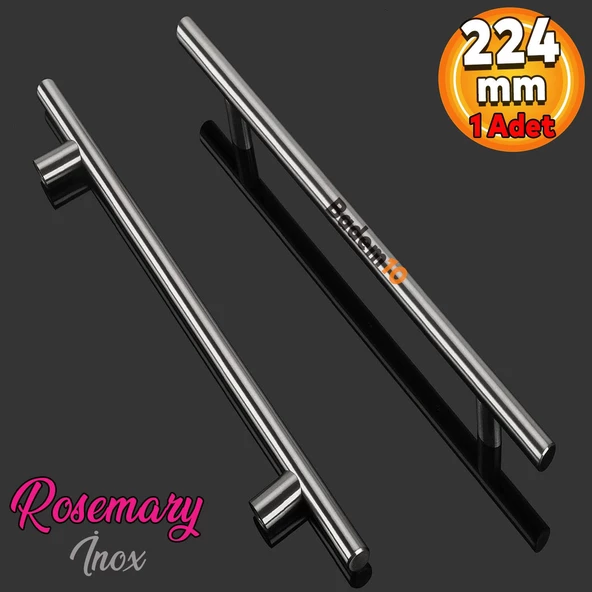 Rosemary Mobilya Mutfak Çekmece Dolap Dolabı Kapak Kulpu Kulbu (224 MM-22.4 CM) Inox Metal Kulpları ürün görseli 1