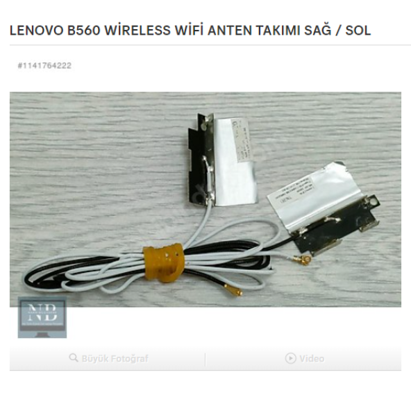 LENOVO B560 WİRELESS WİFİ ANTEN TAKIMI SAĞ / SOL ürün görseli 1