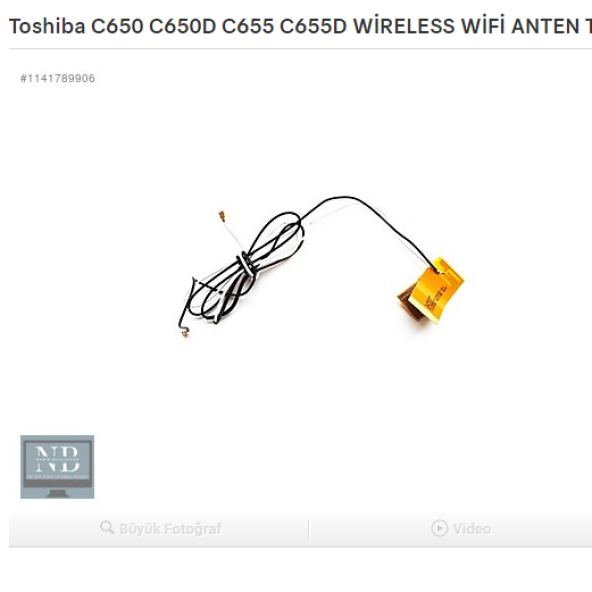 Toshiba C650 C650D C655 C655D WİRELESS WİFİ ANTEN TAKIMI ürün görseli 1