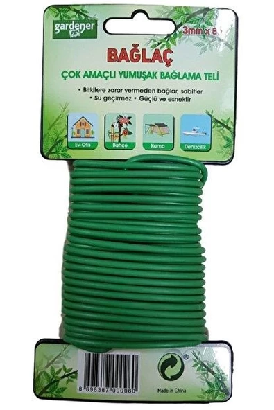 Gardener 3010 Çok Amaçlı Yumuşak Bağlama Teli 3Mmx8Mt ürün görseli 1