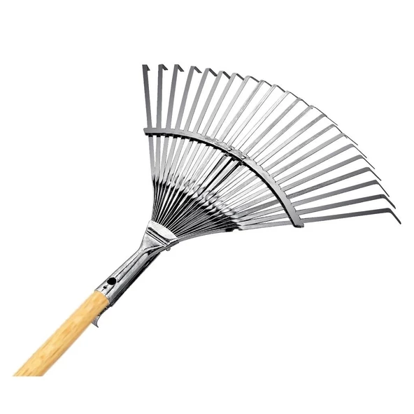 Gardener 10733 Ahşap Saplı Ayarlı Metal Çim Ve Yaprak Toplama Tırmığı ürün görseli 1