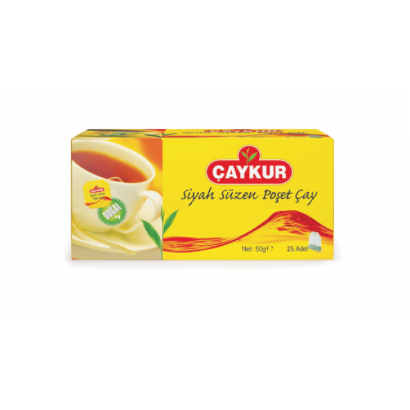 ÇAYKUR ALTIN SÜZEN POŞET ÇAY 25 ADET 50 GR ürün görseli 1