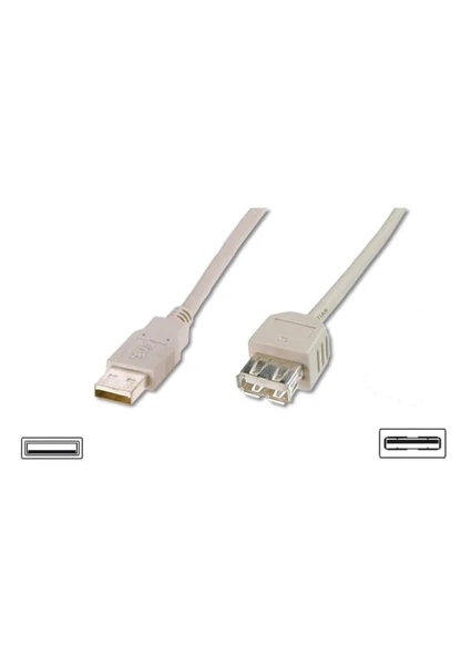 5 M USB 2.0 to USB 2.0 Erkek-Dişi AWG28 UL Bej USB 2.0 Uzatma Kablosu ürün görseli 1
