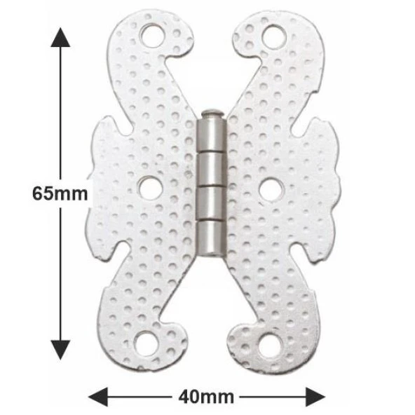 Kelebek Menteşe Metal 40*65mm Sarı (2 Adet) ürün görseli 1