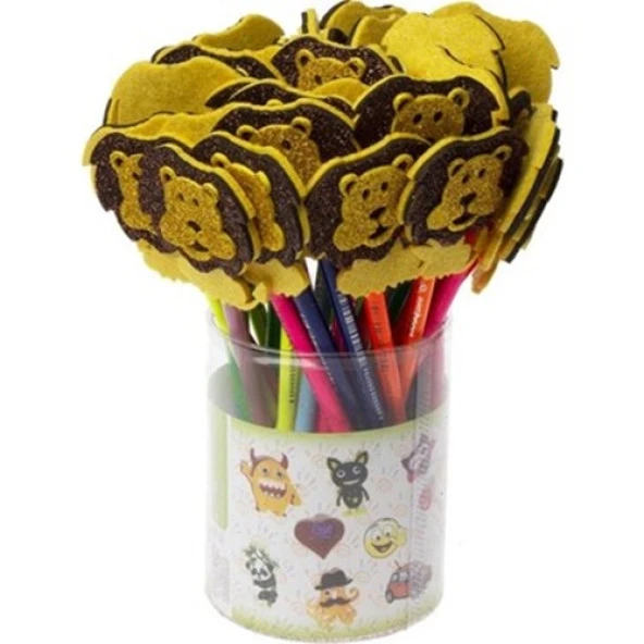 Kiddy World Keçe Başlıklı Kurşun Kalem Aslan - 2 adet ürün görseli 1