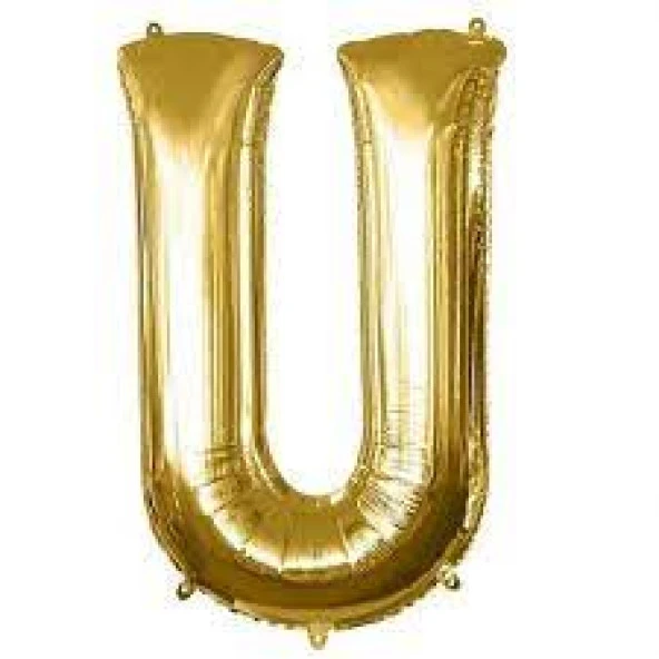 Folyo Balon Altın U Harfi 100 Cm ürün görseli 1