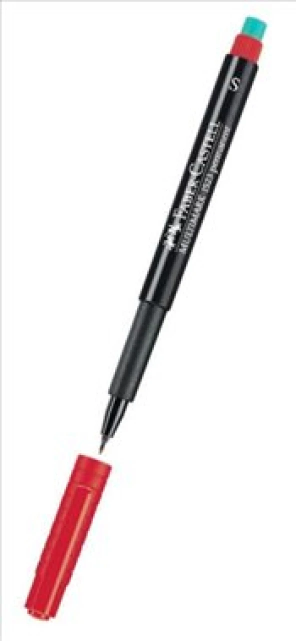 Faber Castell 1523 Permanent Kalem - Asetat Kalemi S Kırmızı ürün görseli 1
