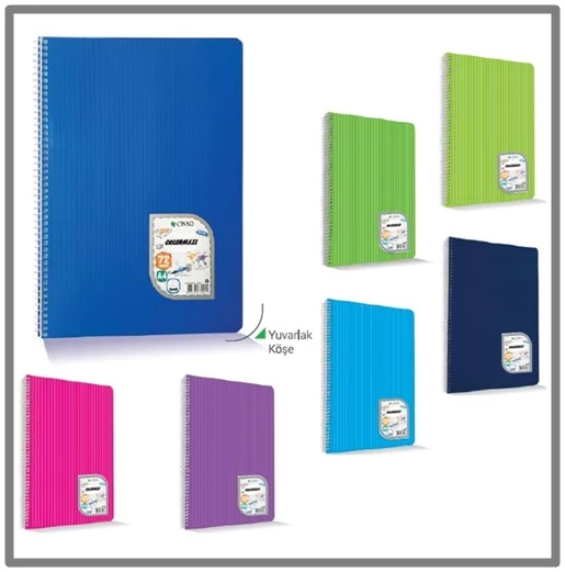 Çınar 96 Yaprak Çizgili A4 Defter Spiralli Pp Kapak ürün görseli 1