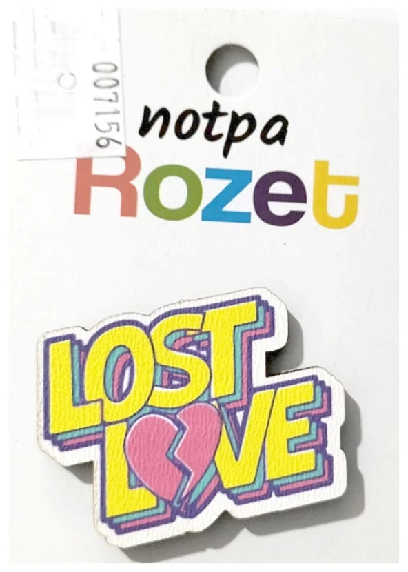Notpa Rozet Ahşap Lost Love - 3 adet ürün görseli 1