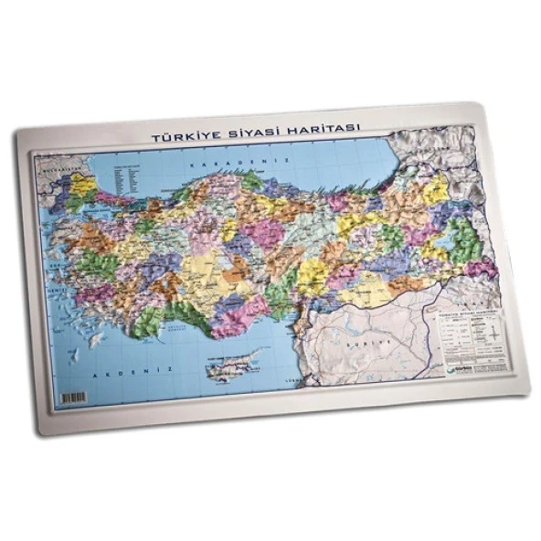 Gürbüz Türkiye Siyasi Haritası Kabartmalı 35X50Cm ürün görseli 1