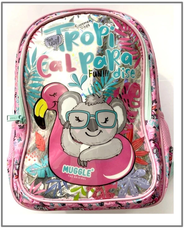 Muggle Okul Çantası Tropical Paradise Pembe Mu-8904 ürün görseli 1
