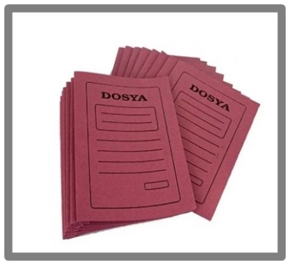 Karton Pembe Dosya Tam Kapak 5 Adet ürün görseli 1