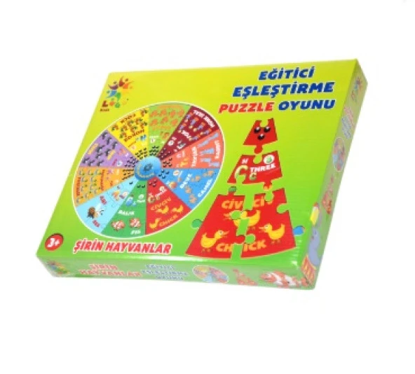 Laço Kids İngilizce Eğitici Eşleştirme Puzzle Oyunu ürün görseli 1