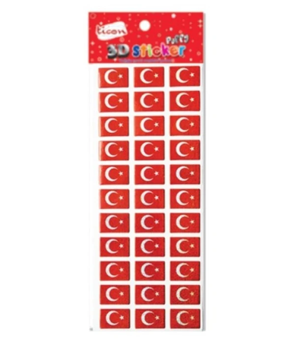 Ticon Sticker Bayrak - 3 adet ürün görseli 1