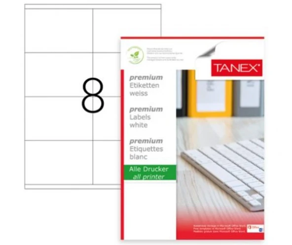 Tanex Etiket Tw 105X72Mm Yapışkanlı Tw-2408 ürün görseli 1