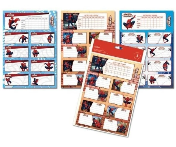 Keskin Color Spider Man Okul Etiketi 3Lü ürün görseli 1