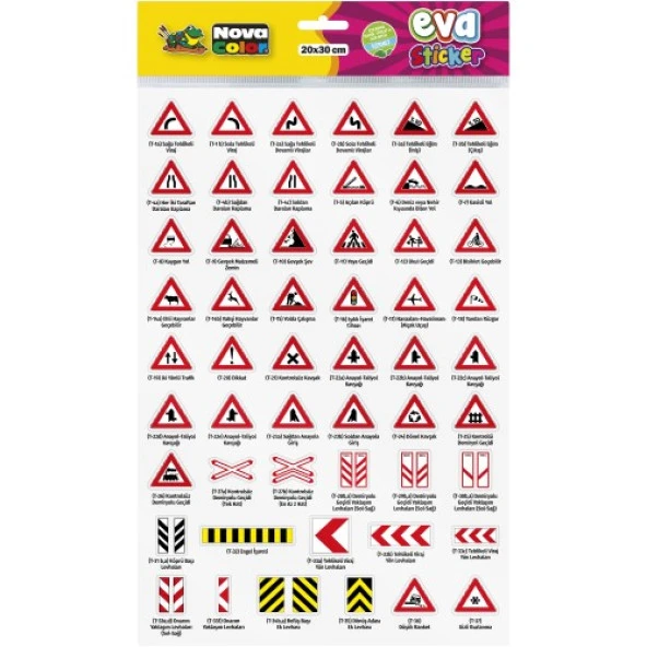 Nova color Eva Sticker Trafik İşaretleri ürün görseli 1