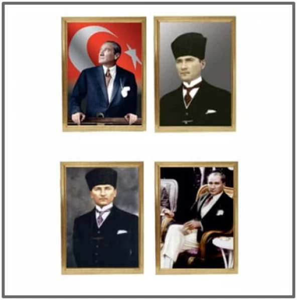 Ant Atatürk Portresi 35X50 Özel Çerçeve - 1 adet ürün görseli 1