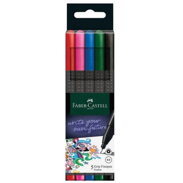 Faber Castell Grip Finepen Renkli Kalem 5 Renk ürün görseli 1